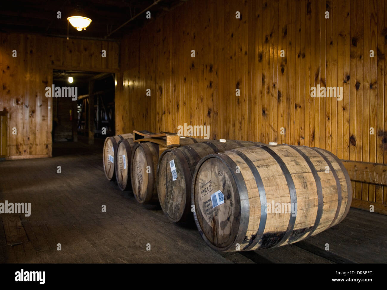 Select Barrels of Bourbon at Buffalo Trace Distillery in Frankfort, Kentucky Stock Photo