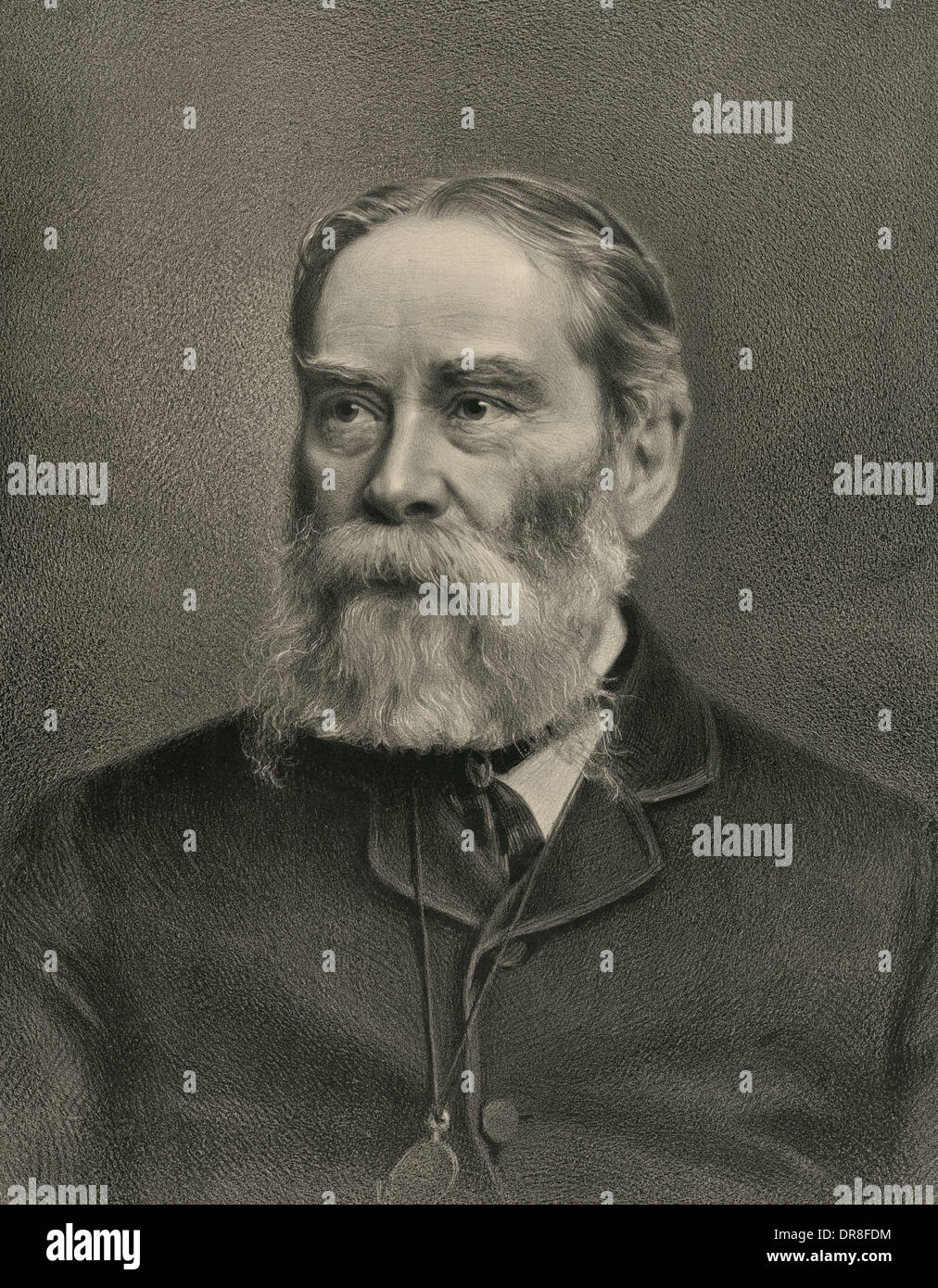 James Russell Lowell - American Poet, critic and diplomat, 1890 Stock Photo