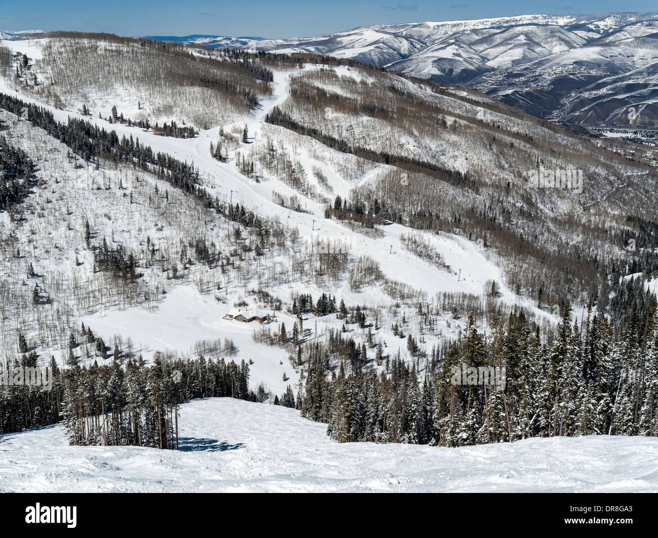 Looking Down On Beano S Cabin Beaver Creek Resort Ski Avon Stock
