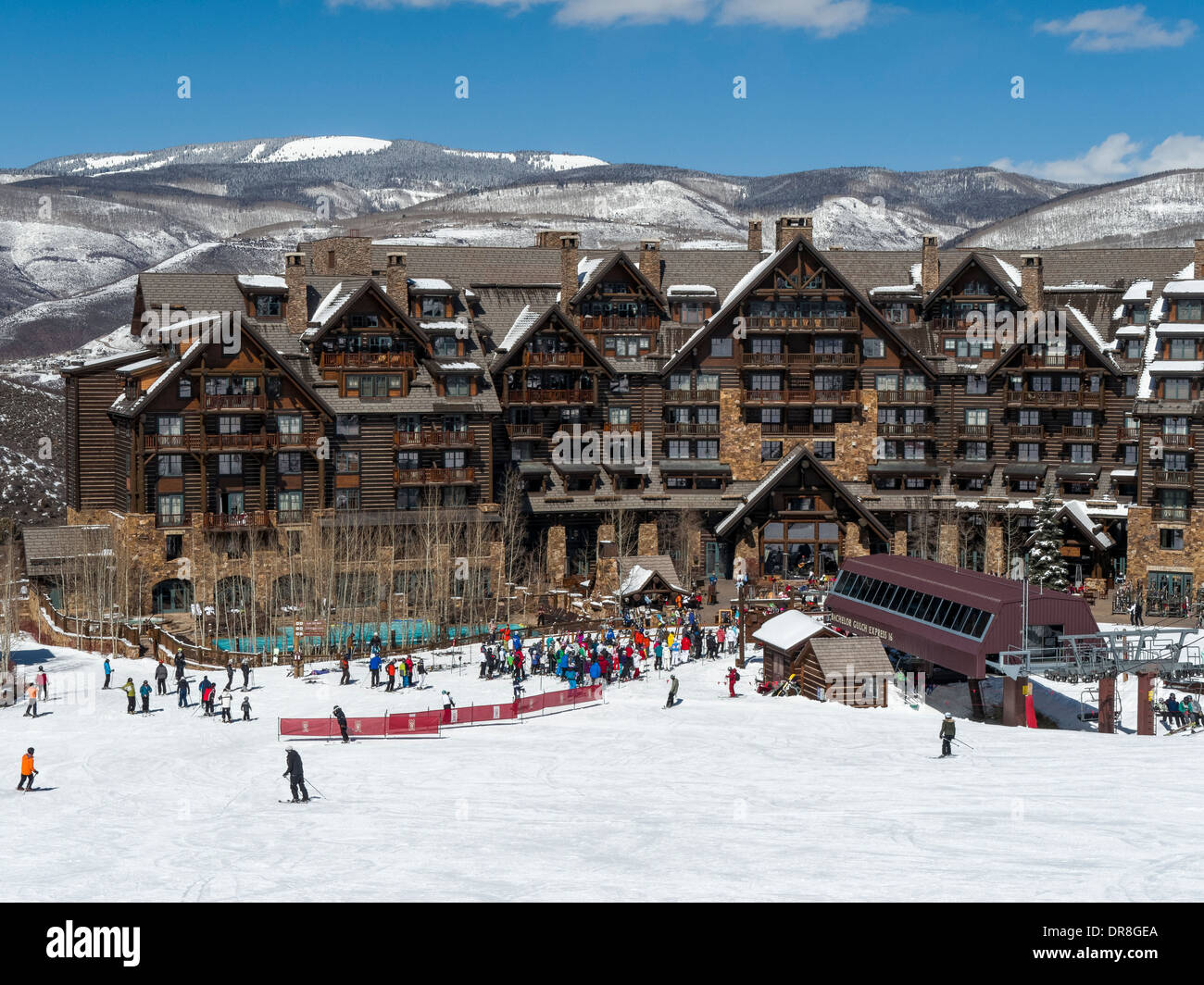 Ritz-Carlton Bachelor Gulch, Beaver Creek Resort Ski, Avon, Colorado. Stock Photo
