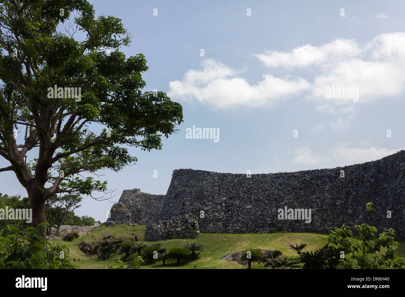 Nakijin Castle, Nakijin-jo site, Okinawa Prefecture, Japan. Stock Photo