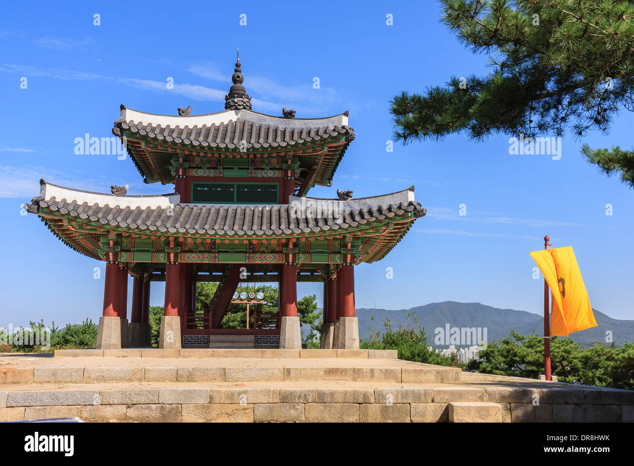 Seojangdae lookout, Suwon Hwaseong Fortress, South Korea Stock Photo