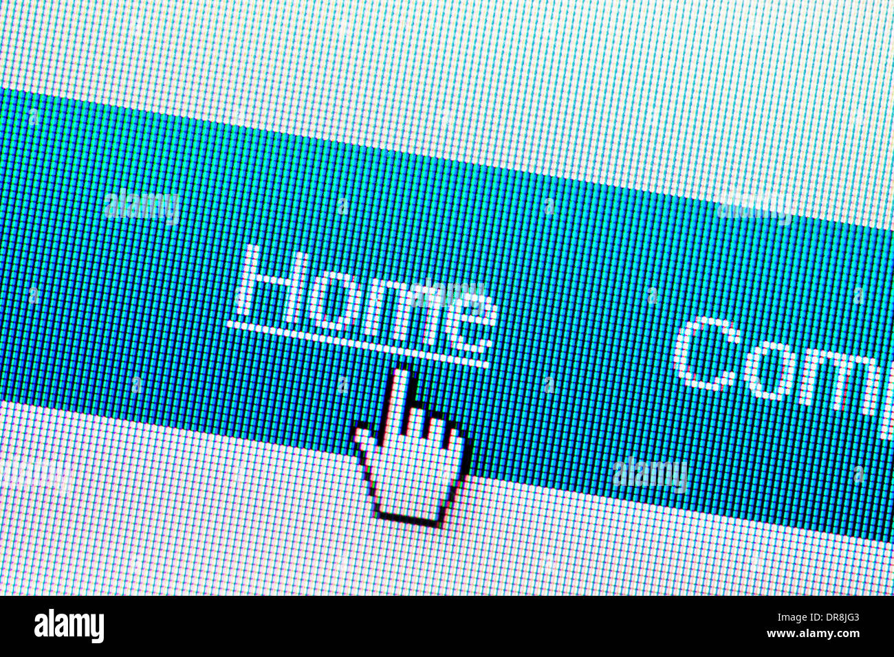 Computer Monitor screen, concept of home page Stock Photo
