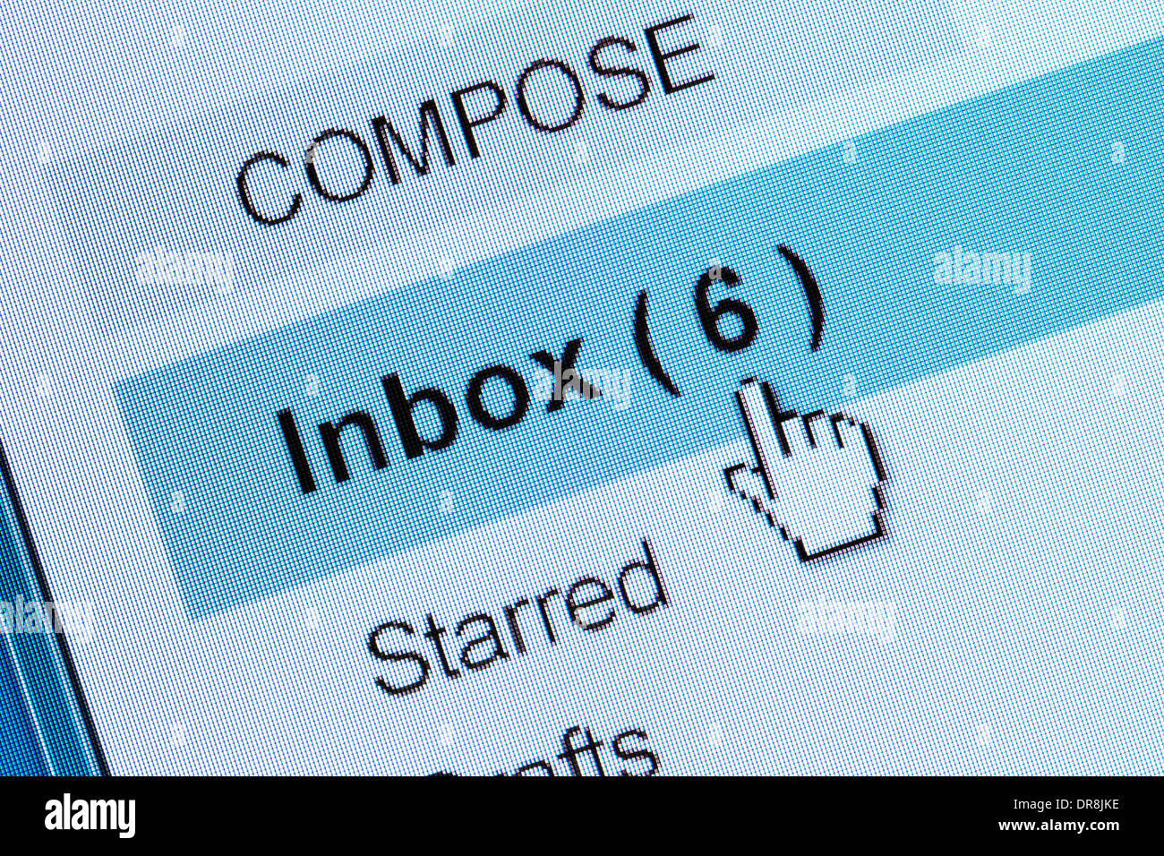 Computer Monitor screen, concept of email Stock Photo