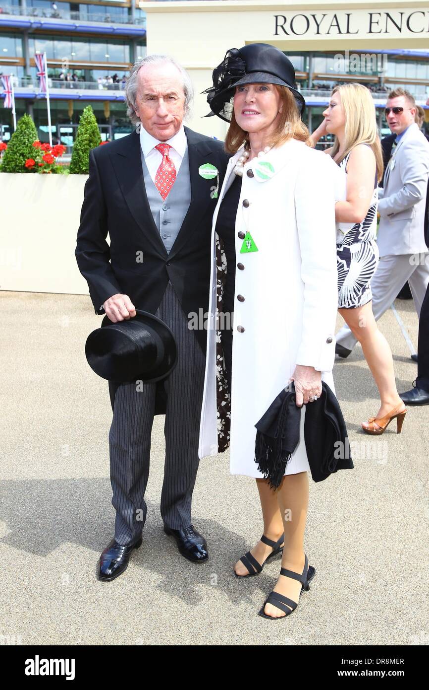 Sir Jackie Stewart and wife Royal Ascot at Ascot Racecourse - Day 2 Berkshire, England - 20.06.12 Stock Photo