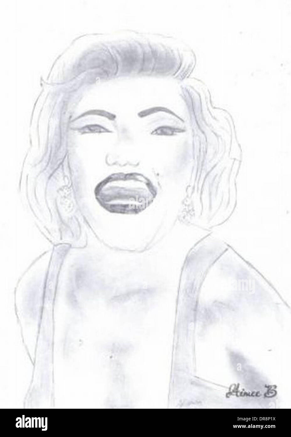 From the almost recognisable to the completely ridiculous, online galleries  have recently been compiled featuring bad fan art. Pictured: Marilyn Monroe  Supplied by WENN.com (WENN does not claim any Copyright or License