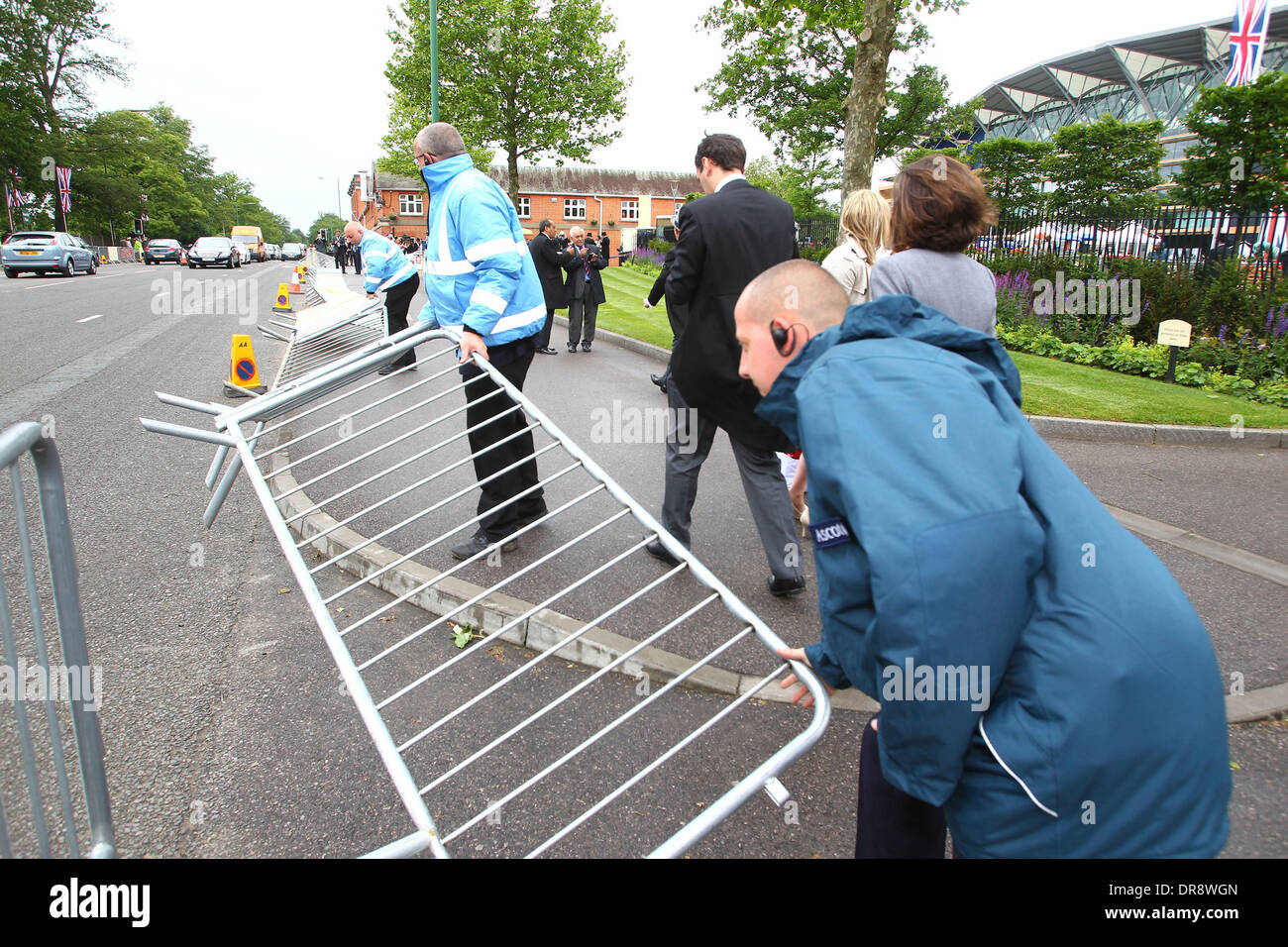Windy weather conditions have had the ladies holding onto their hats