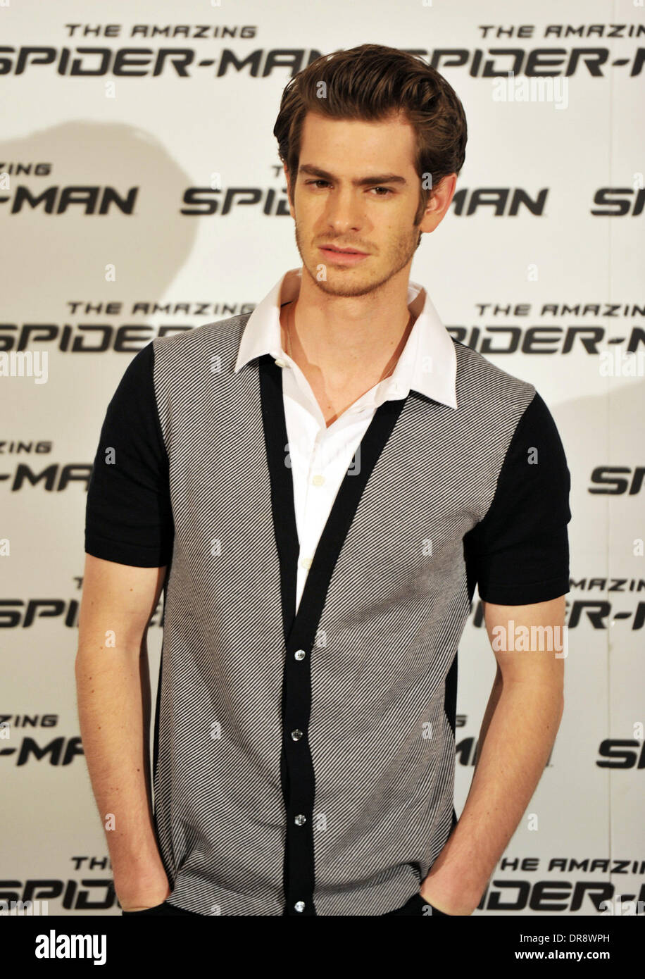 Andrew Garfield 'The Amazing Spider-Man' photocall held at Hotel St. Regis Rome, Italy - 22.0612 Stock Photo