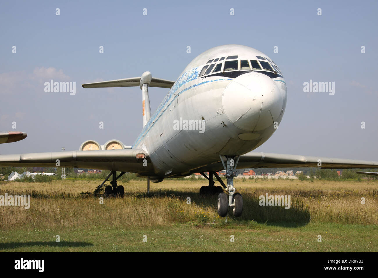 Old Aeroflot Ilyushin IL-62 aircraft preserved at Monino Aviation Museum in Moscow, Russia Stock Photo