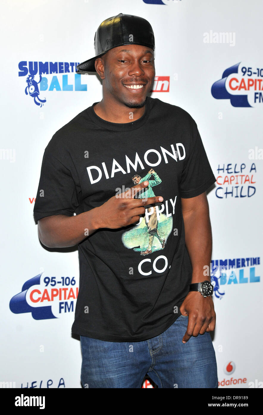 Dizzee Rascal Football Dizzee Rascal Capital FM Summertime Ball held at Wembley Stadium ...