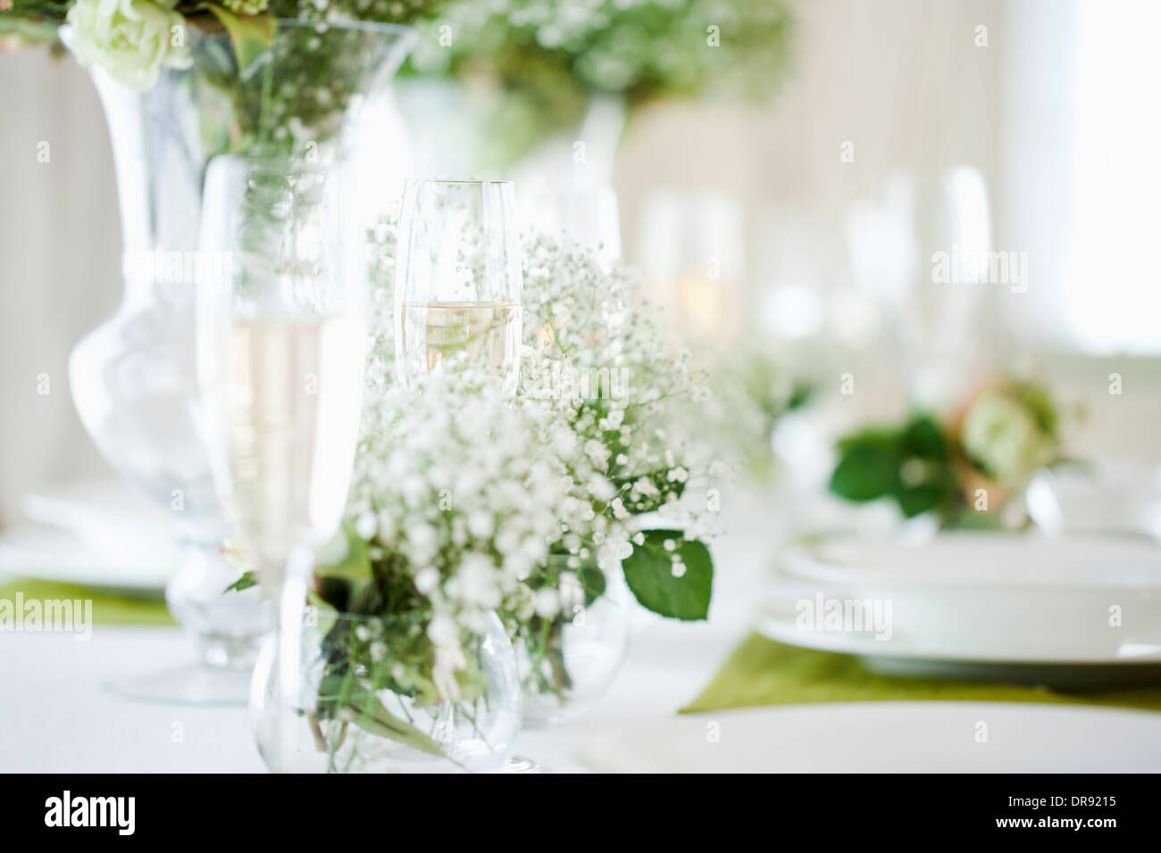 tablet setting in wedding Stock Photo