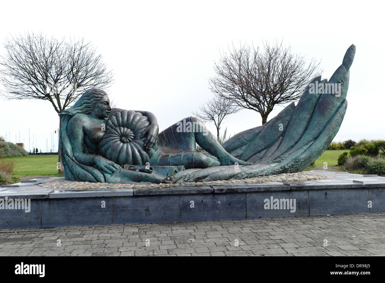 The Mermaid bronze sculpture at Malahide, Dublin, Ireland Stock Photo