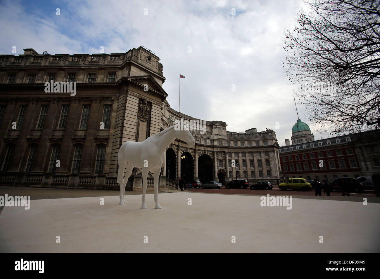 'The White Horse’ is seen outside the British Council’s London headquarters on the Mall in London Britain 06 March 2013. Stock Photo