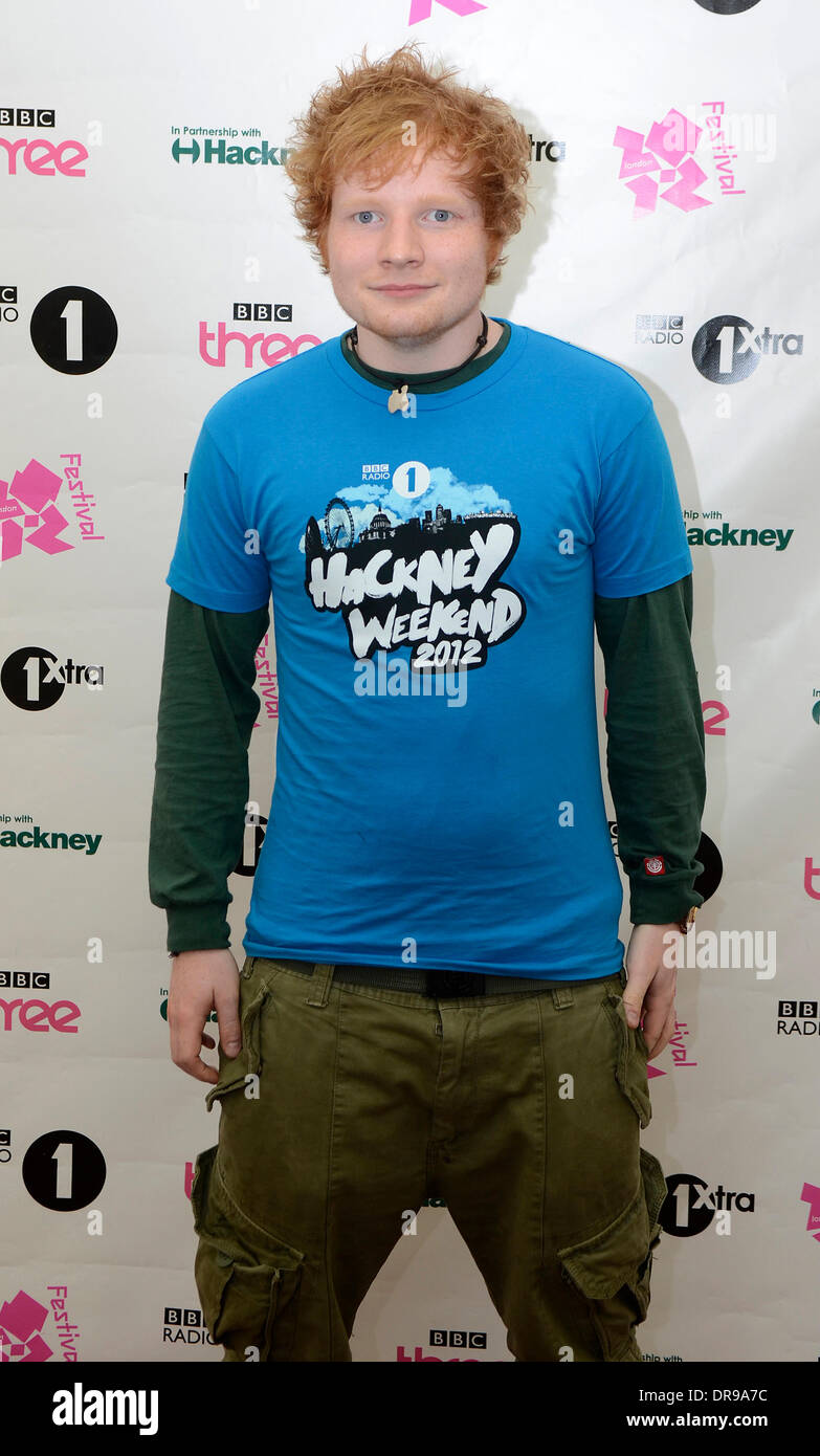 Ed Sheeran BBC Radio 1's Hackney Weekend held at Hackney Marshes - Day 1  London, England - 23.06.12 Stock Photo - Alamy