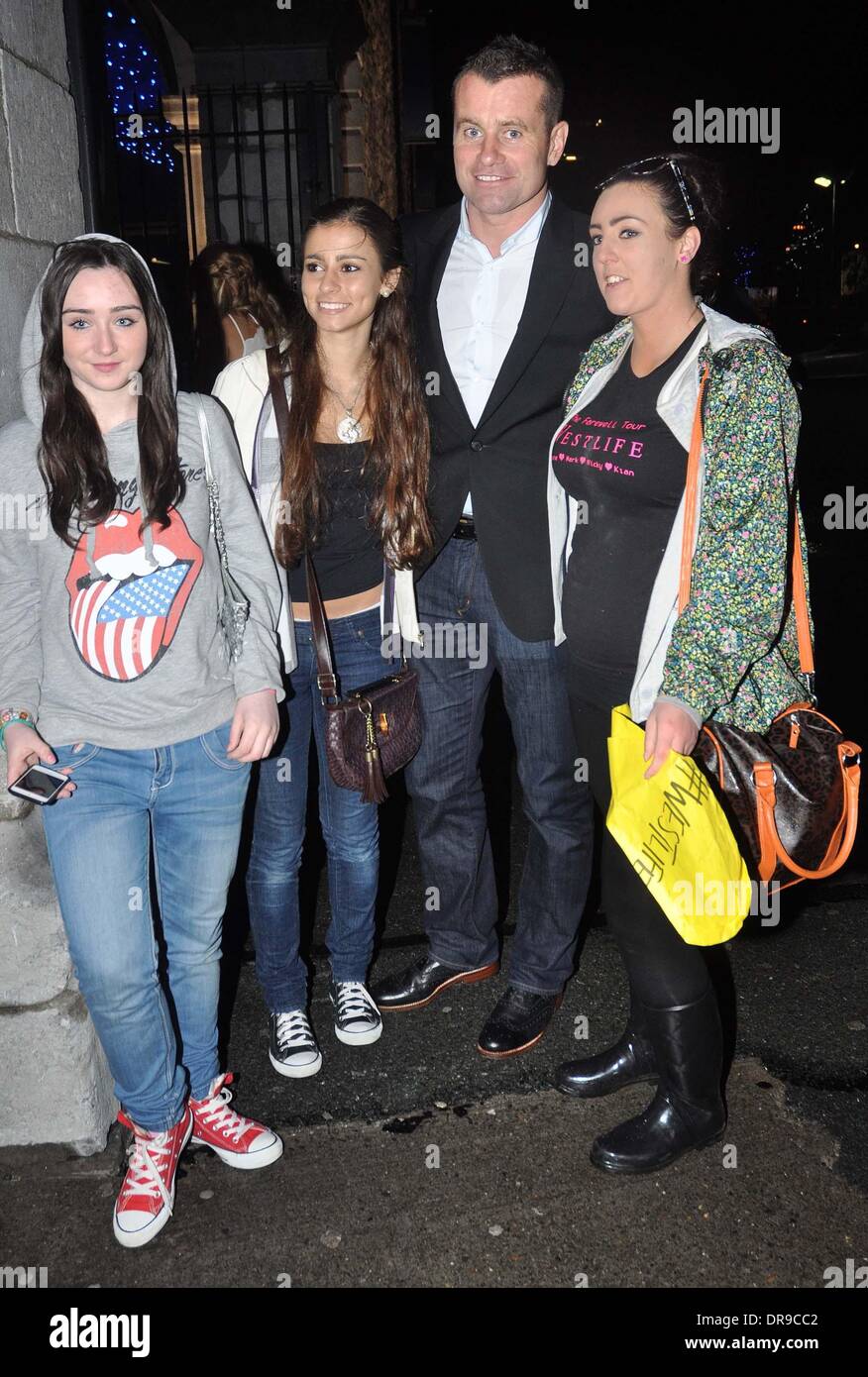 Shay Given And With Westlife Fans Celebrities Arriving At The 02 Arena ...