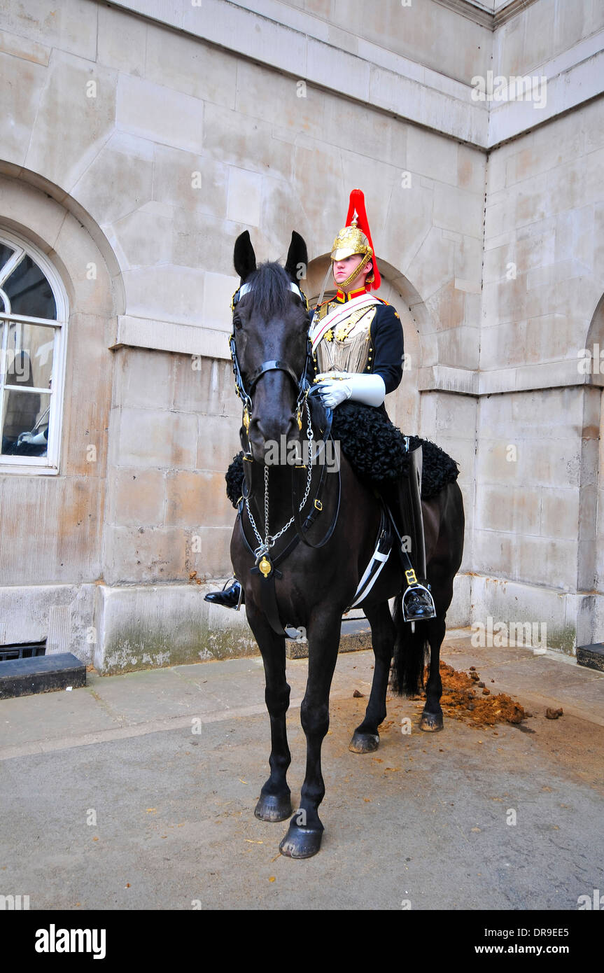 Horse guard in London Stock Photo