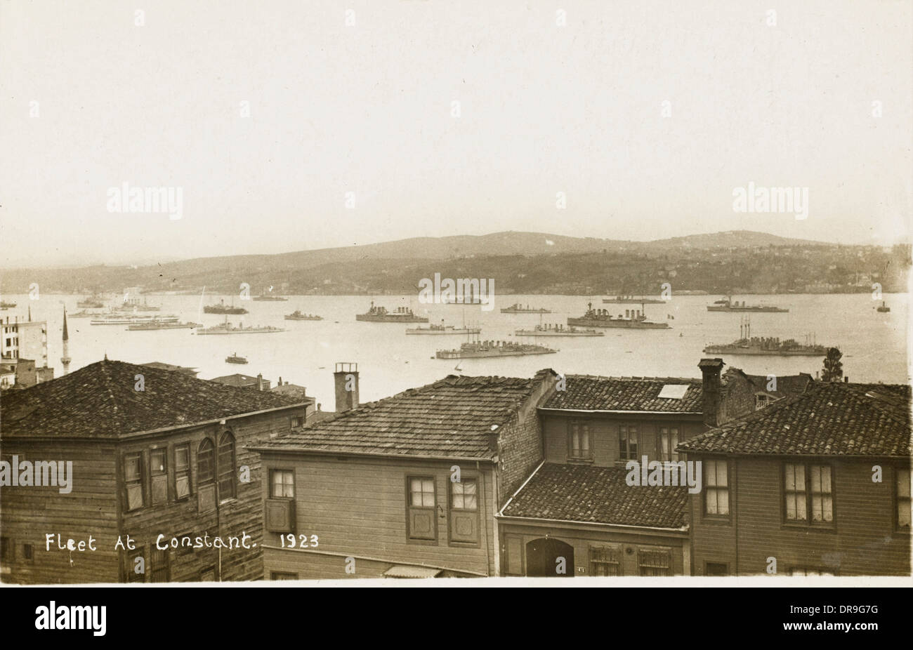 Allied Fleet at Constantinople Stock Photo