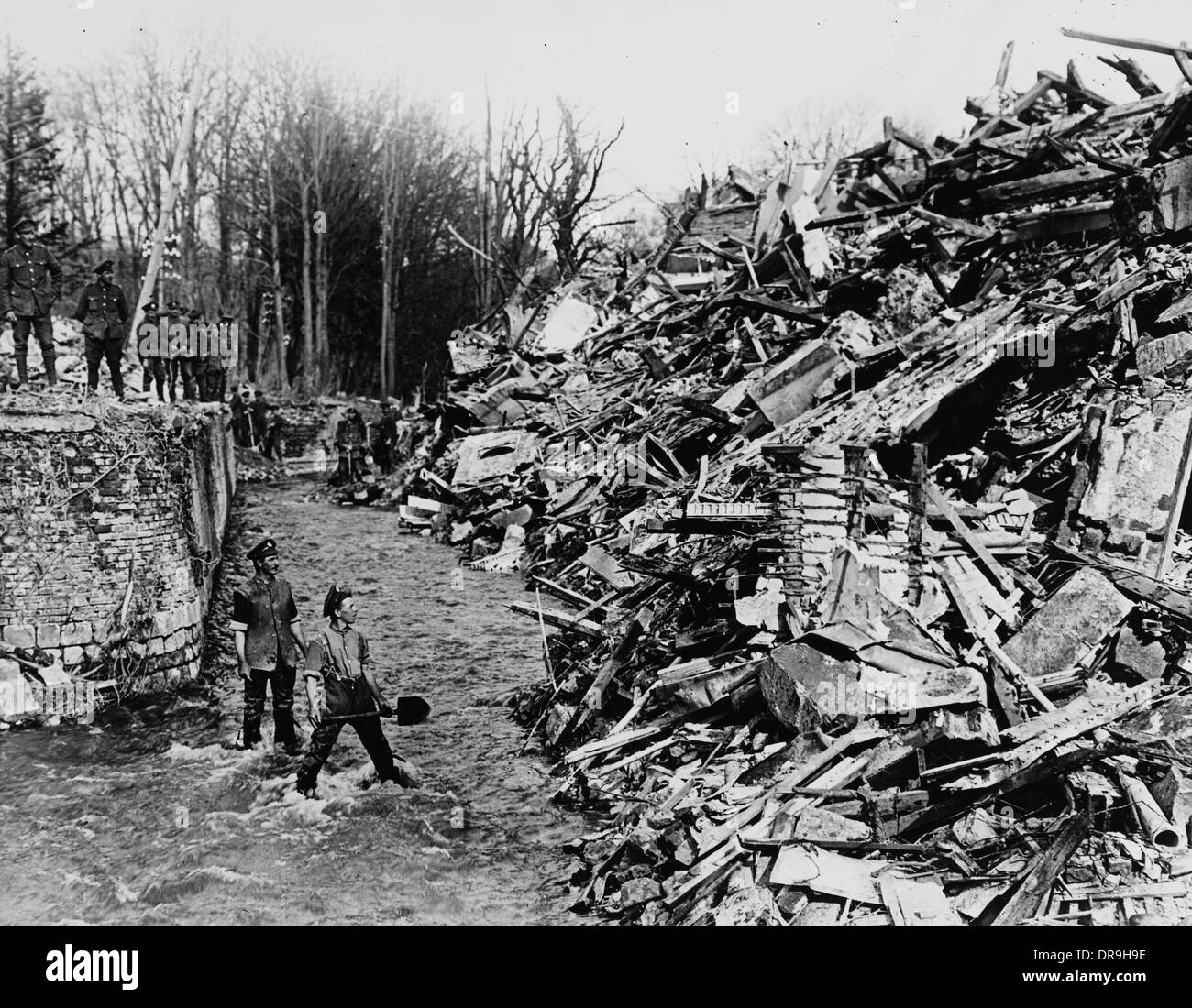German retreat Hindenburg Line 1917 Stock Photo