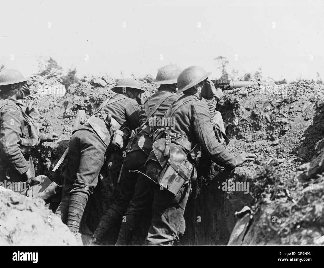 Lewis gunners 1918 Stock Photo