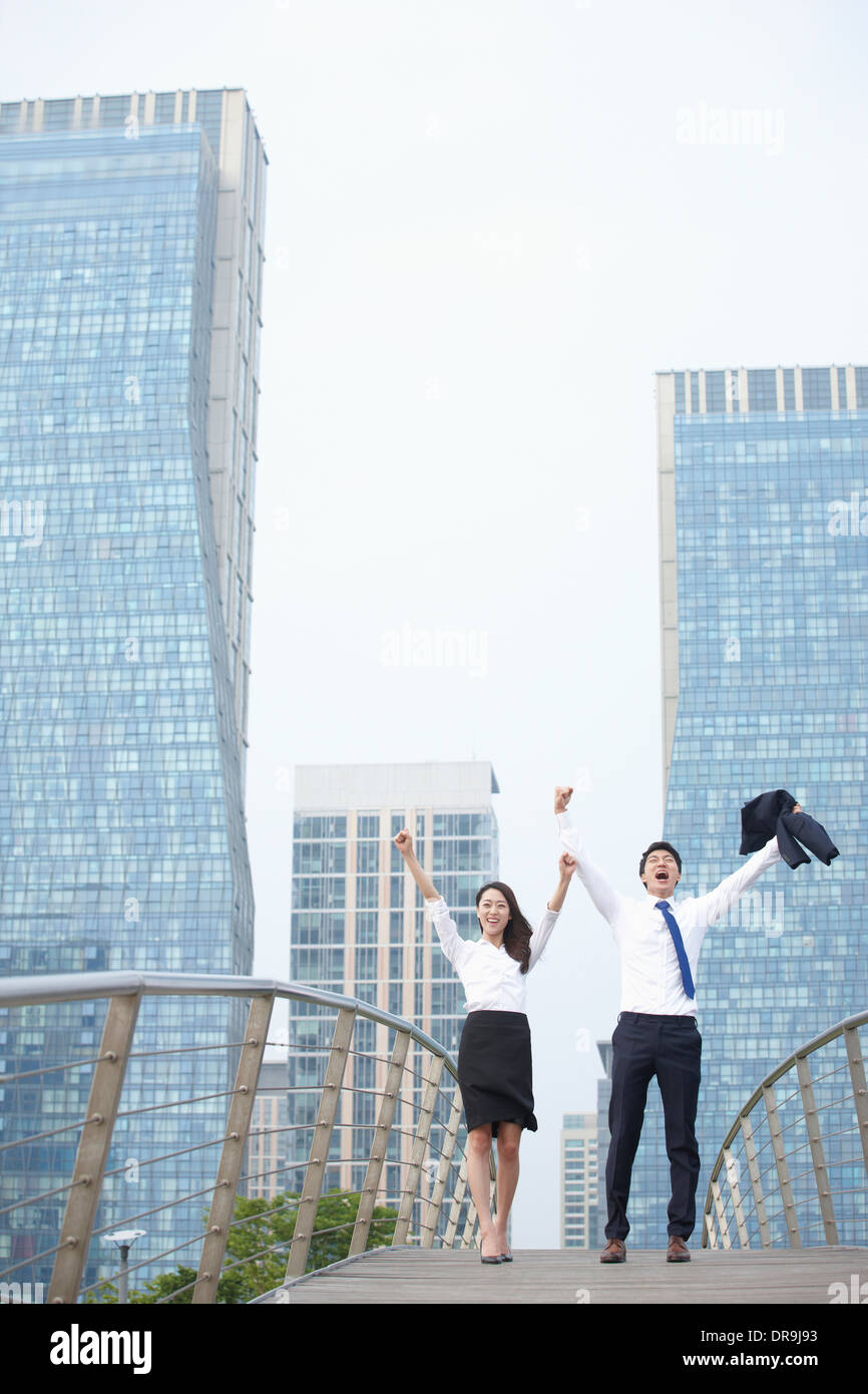 Exciting woman man hi-res stock photography and images - Alamy