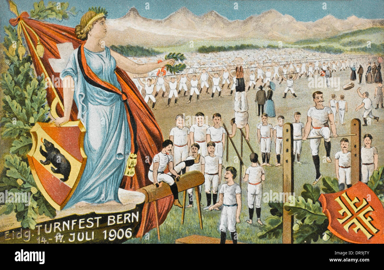 The Turnfest - Bern - July 1906 Stock Photo