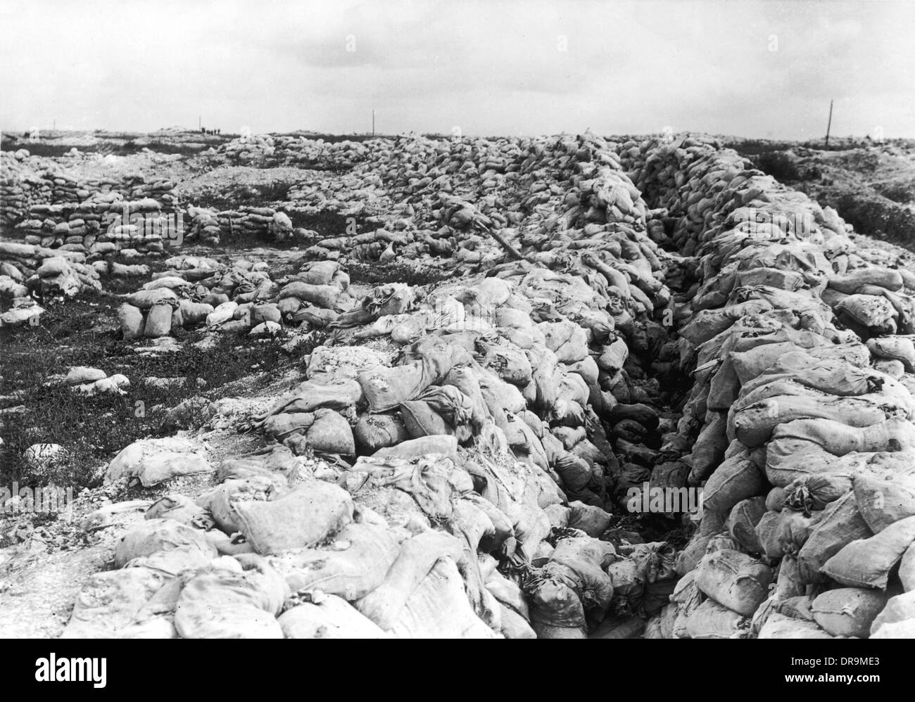 Disused British trench 1916 Stock Photo