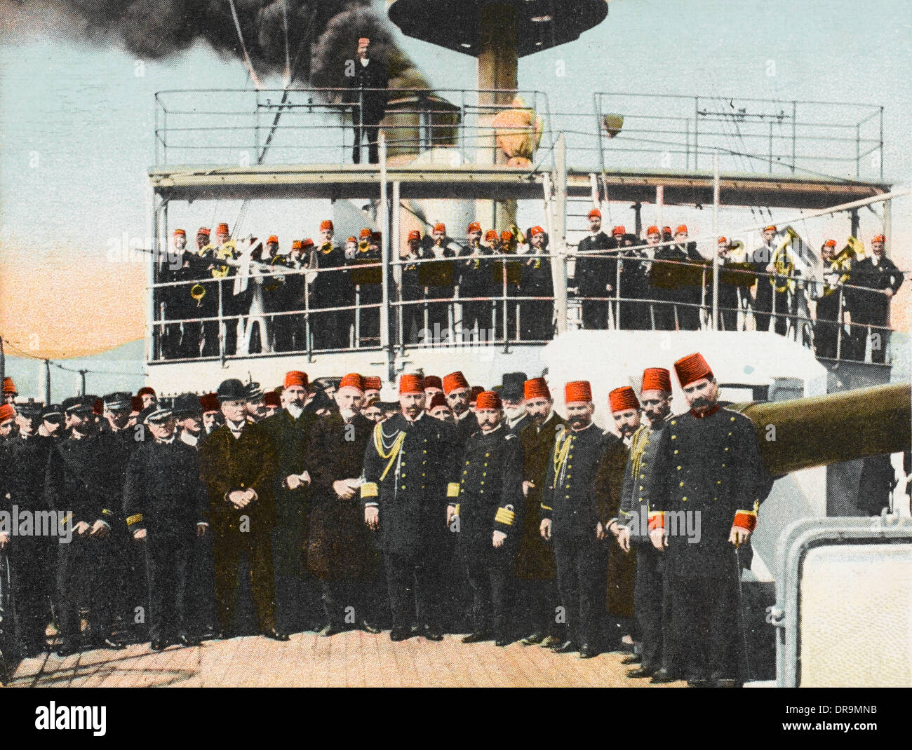 Ottoman Cruiser Abdul Mejid and its crew Stock Photo