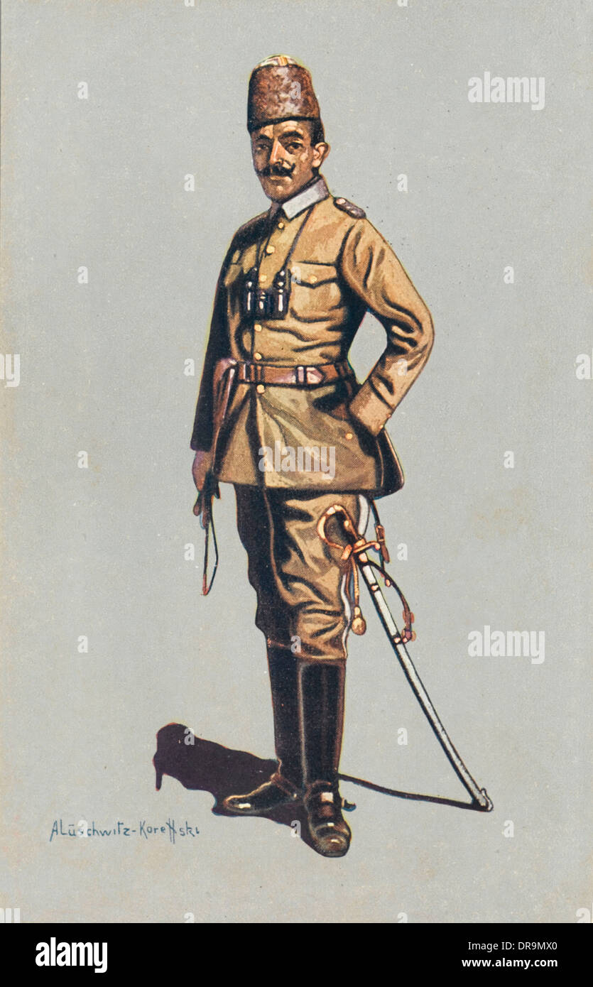 Turkish cavalry Officer WWI Stock Photo Alamy