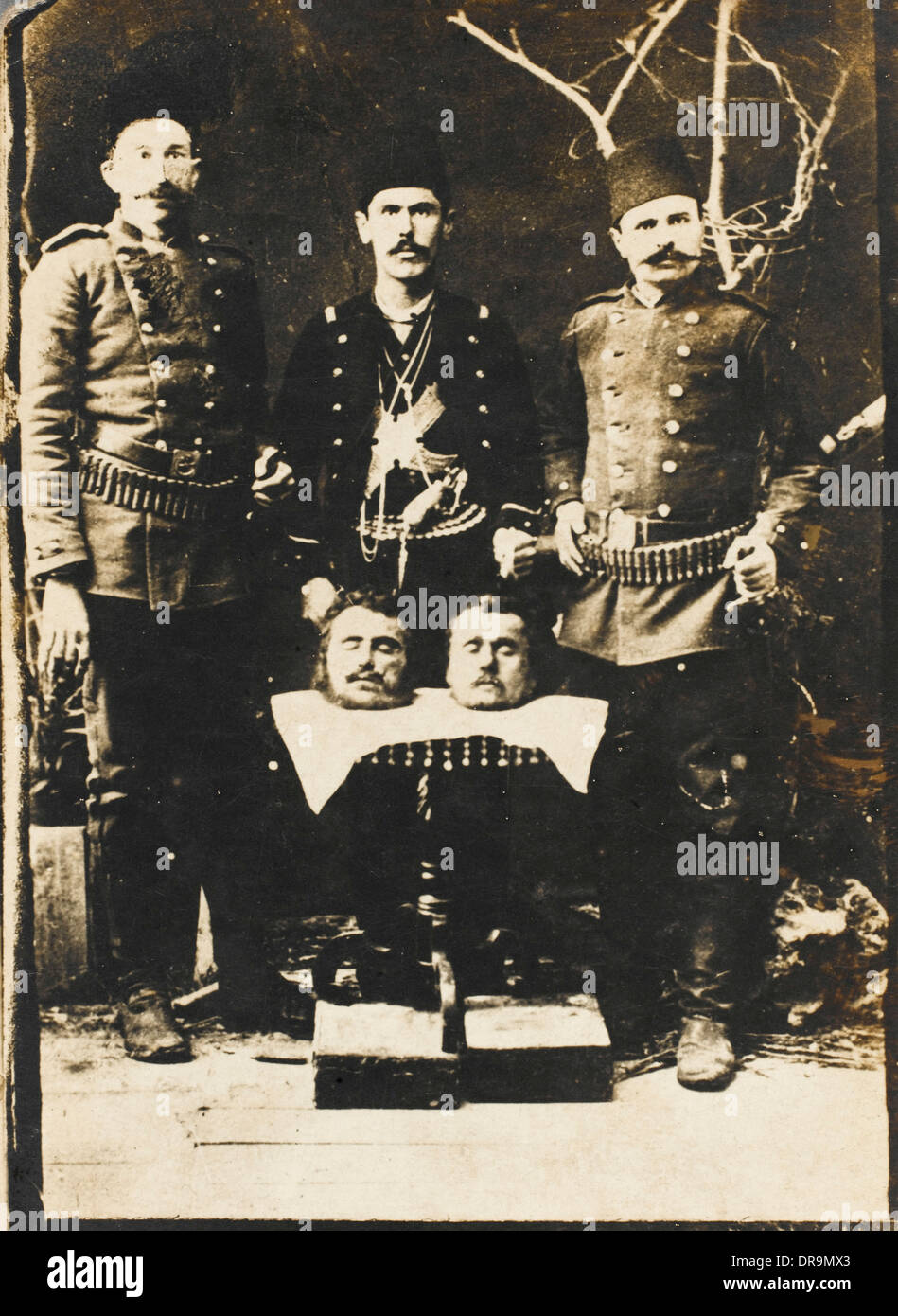 Armenian Massacre of 1915 - Severed heads Stock Photo