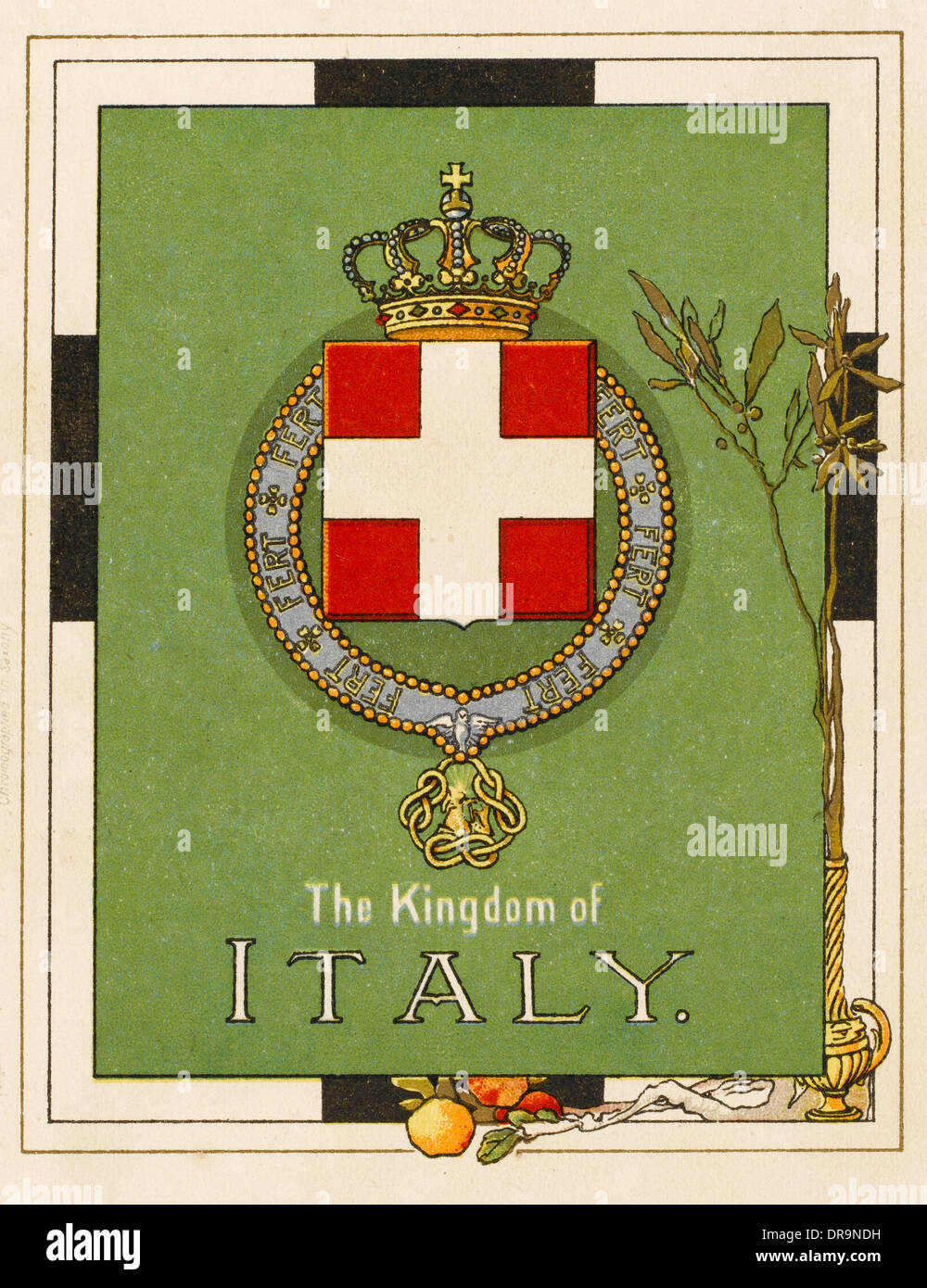 The Flag of the Kingdom of Italy Stock Photo