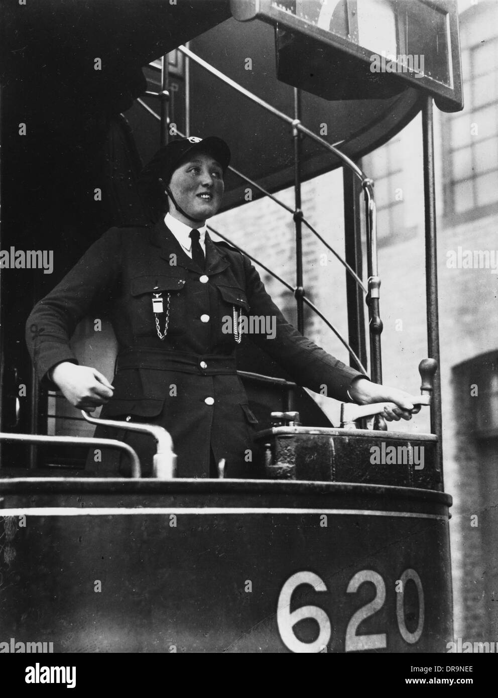 Tram Driver in World War I Stock Photo