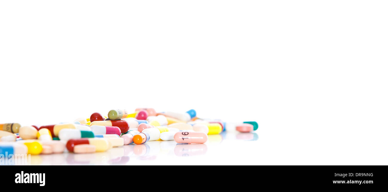 Pills and pharmaceuticals Stock Photo