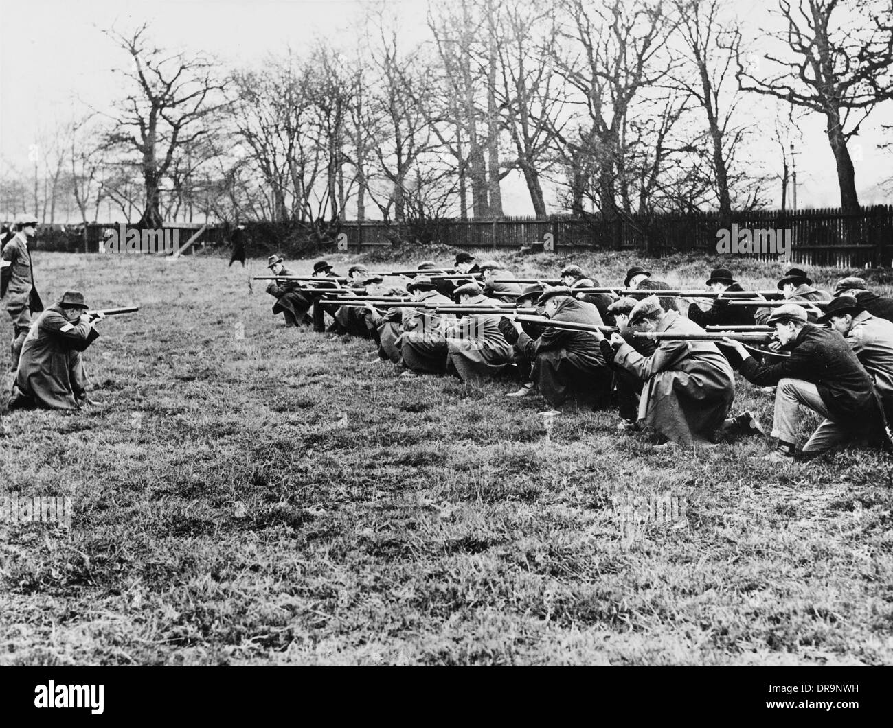 Musket instruction, World War I Stock Photo