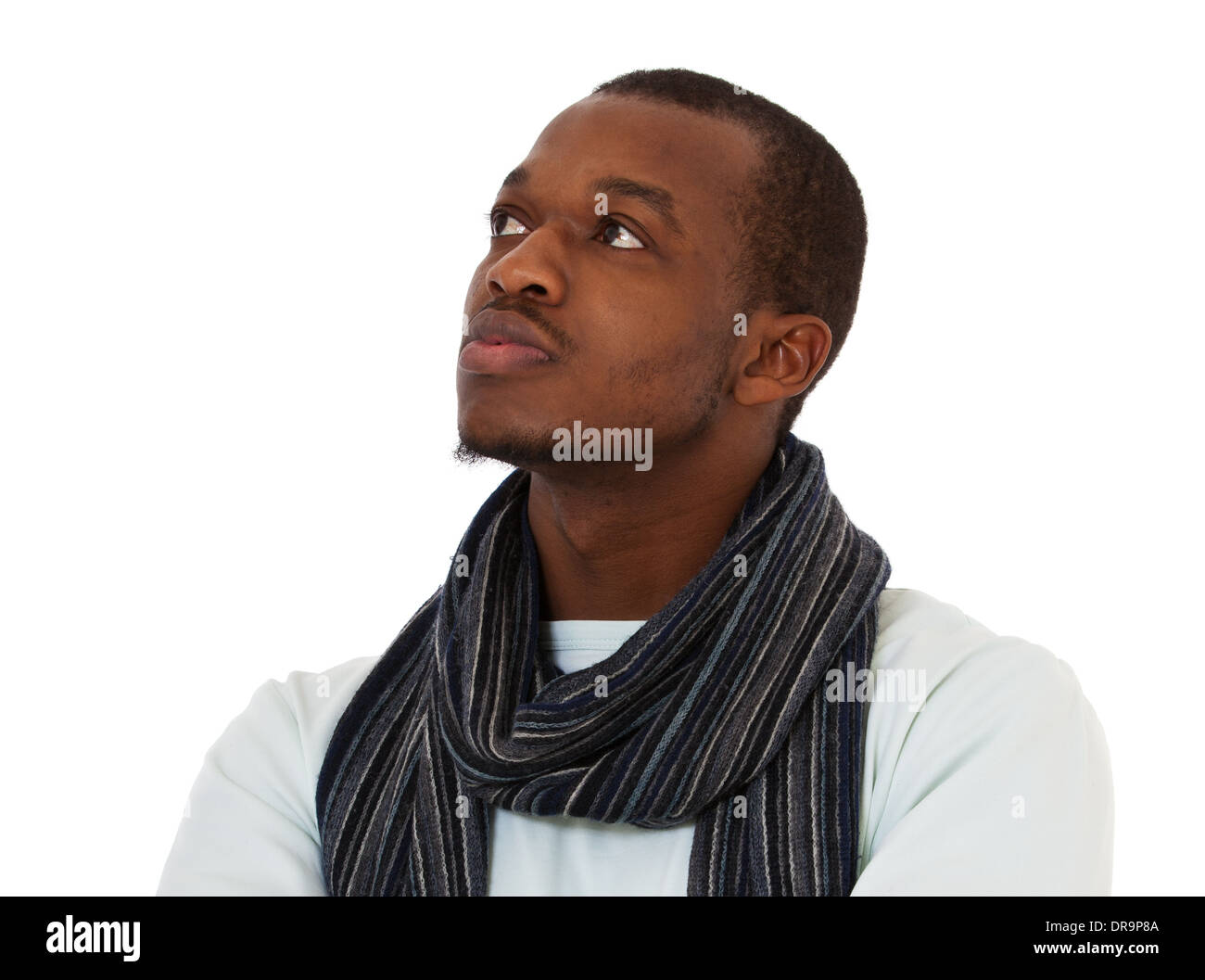 Attractive black guy. All on white background. Stock Photo