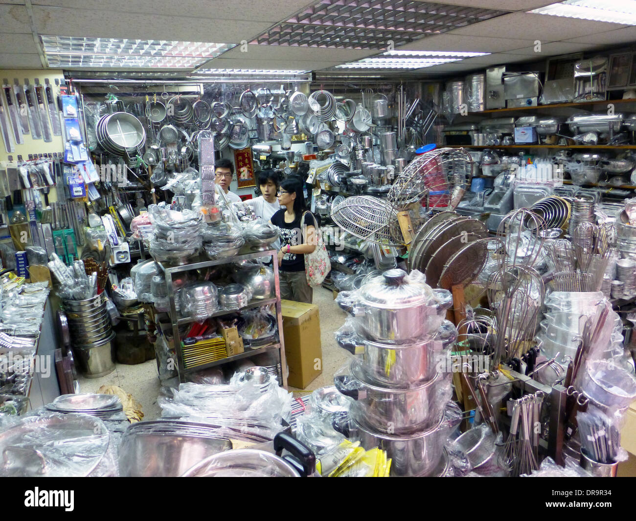 Hardware store in Hong Kong filled with pots and pans Stock Photo Alamy