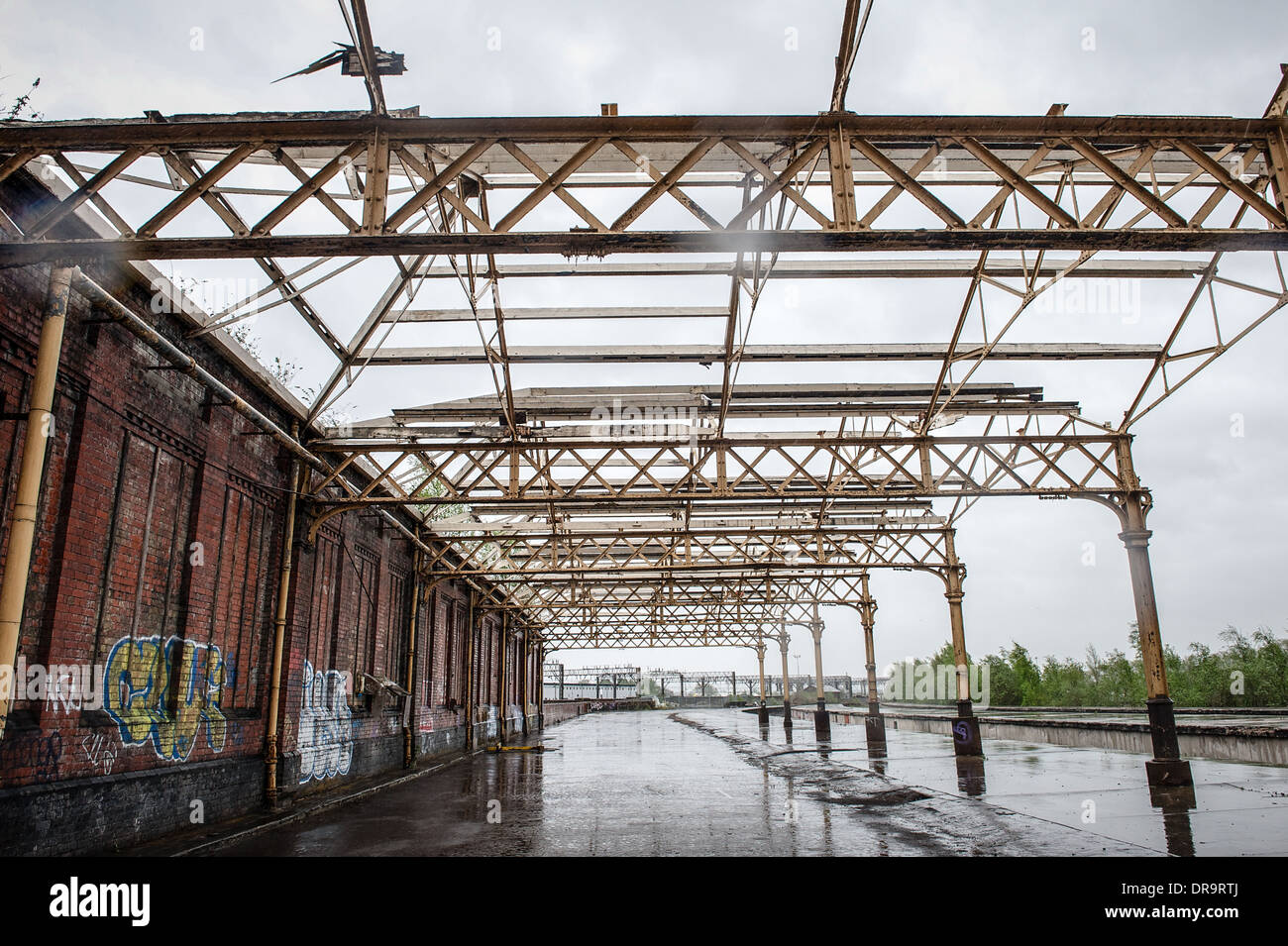 The disused Mayfield Depot, Manchester a former train station and used