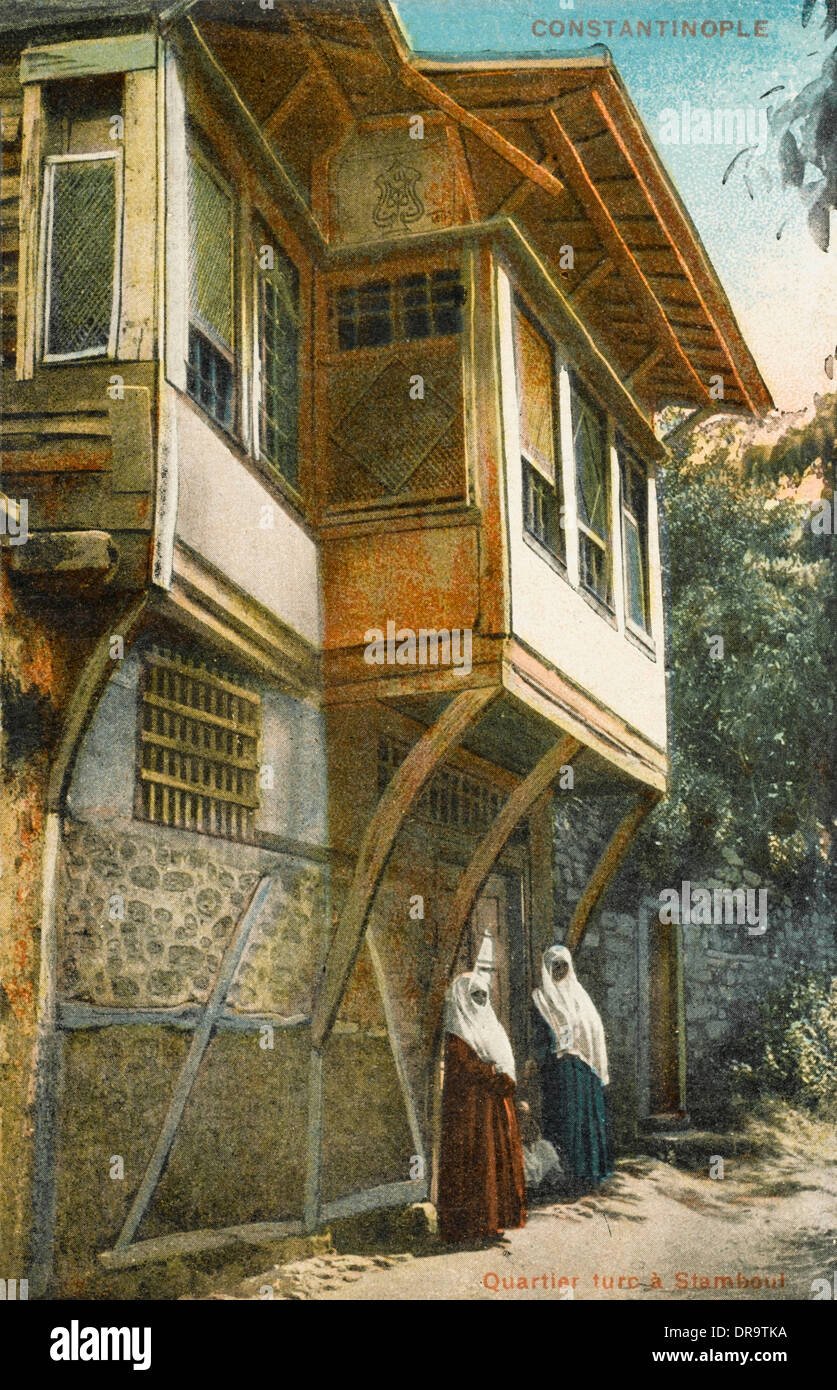 Turkish house with Cumba Stock Photo
