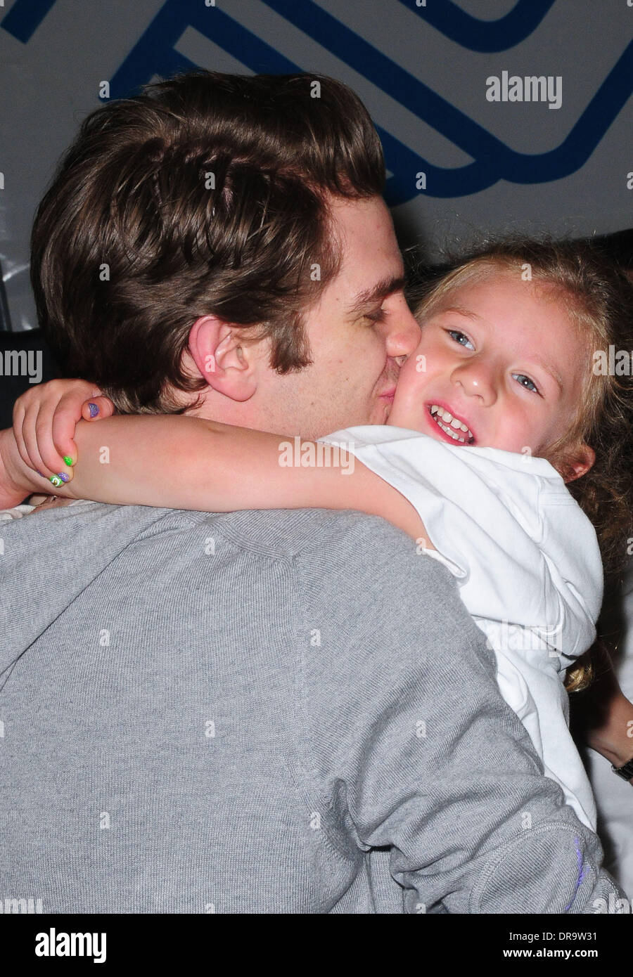 Emma Stone and Andrew Garfield The cast of 'The Amazing Spider-Man' at the  Lighting Ceremony at The Empire State Building New York City, USA -  25.06.12 Stock Photo - Alamy