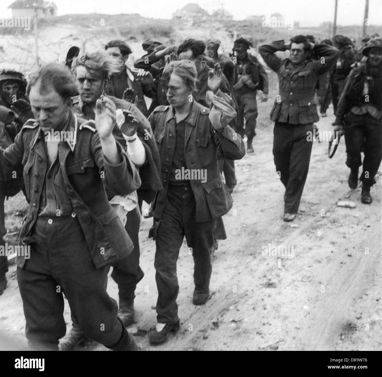 D-Day - Captured German Prisoners Stock Photo