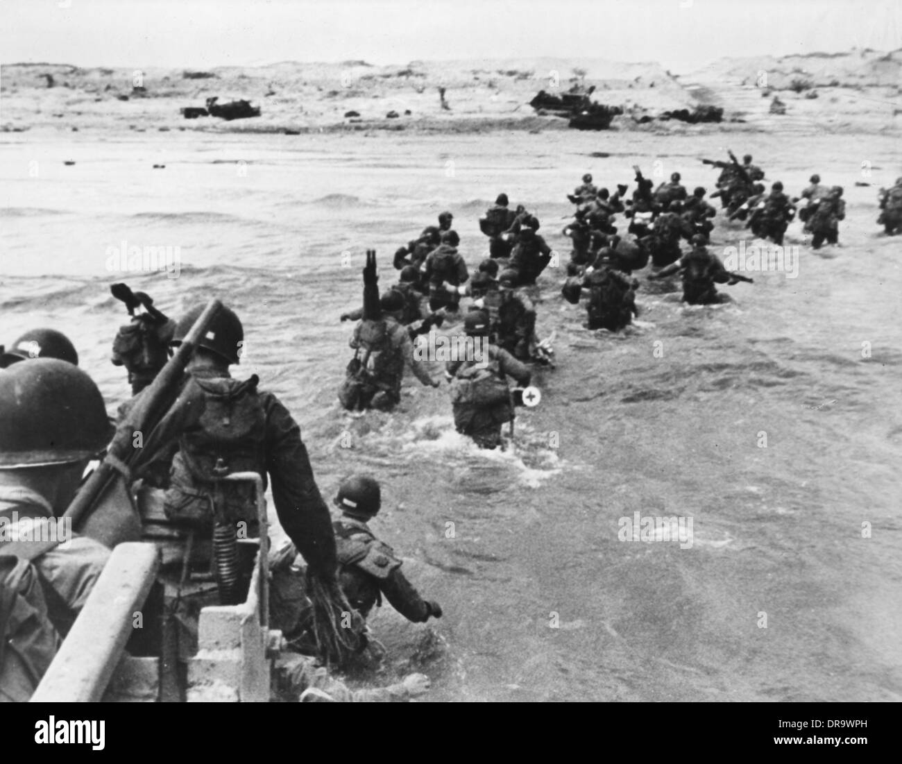 D-Day - Assault of American troops Stock Photo