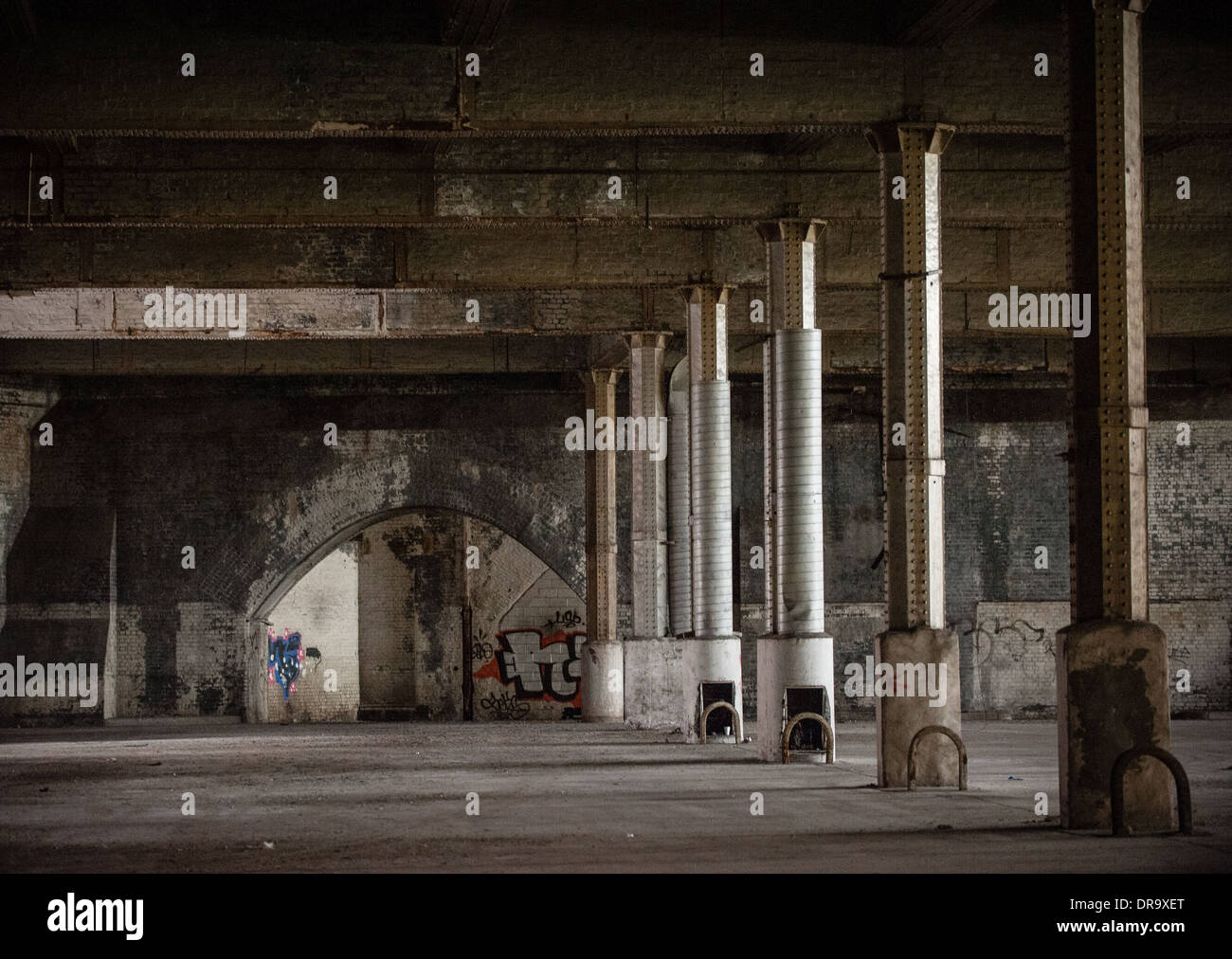 The disused Mayfield Depot, Manchester a former train station and used