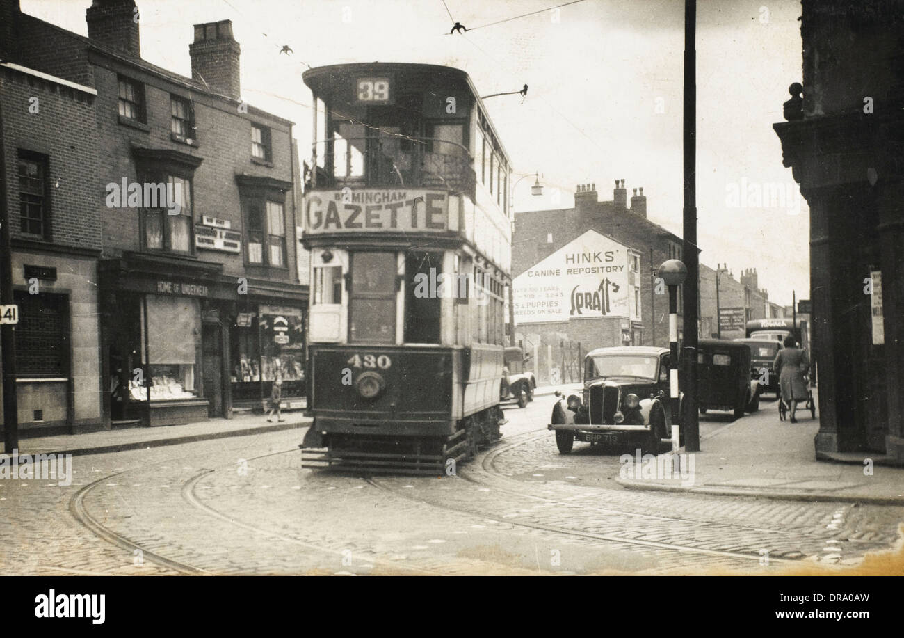Tram in Birmingham Stock Photo