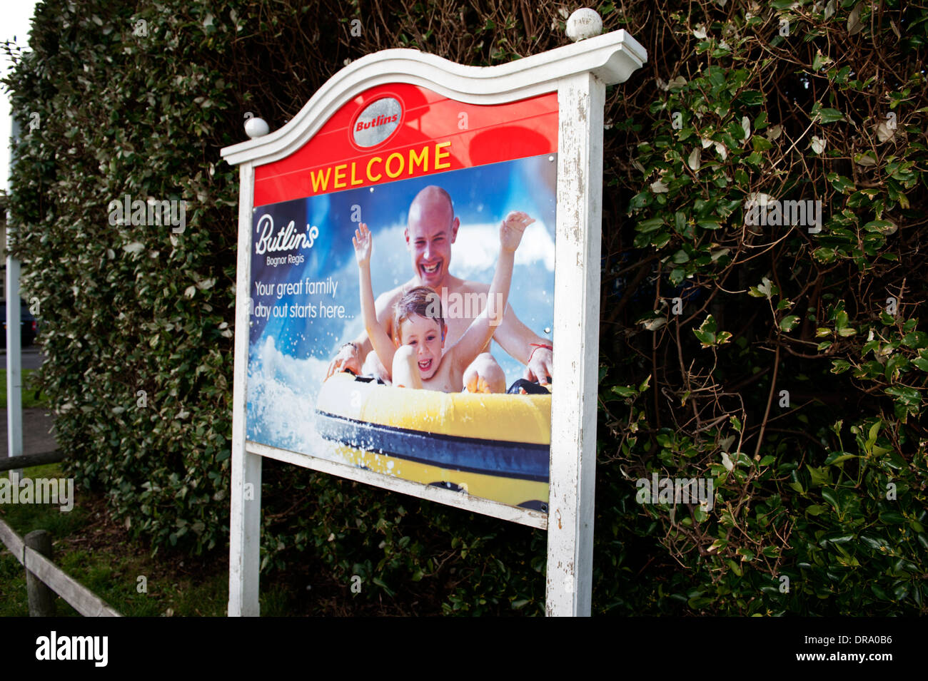 Entrance to Butlins, Bognor Regis Stock Photo Alamy