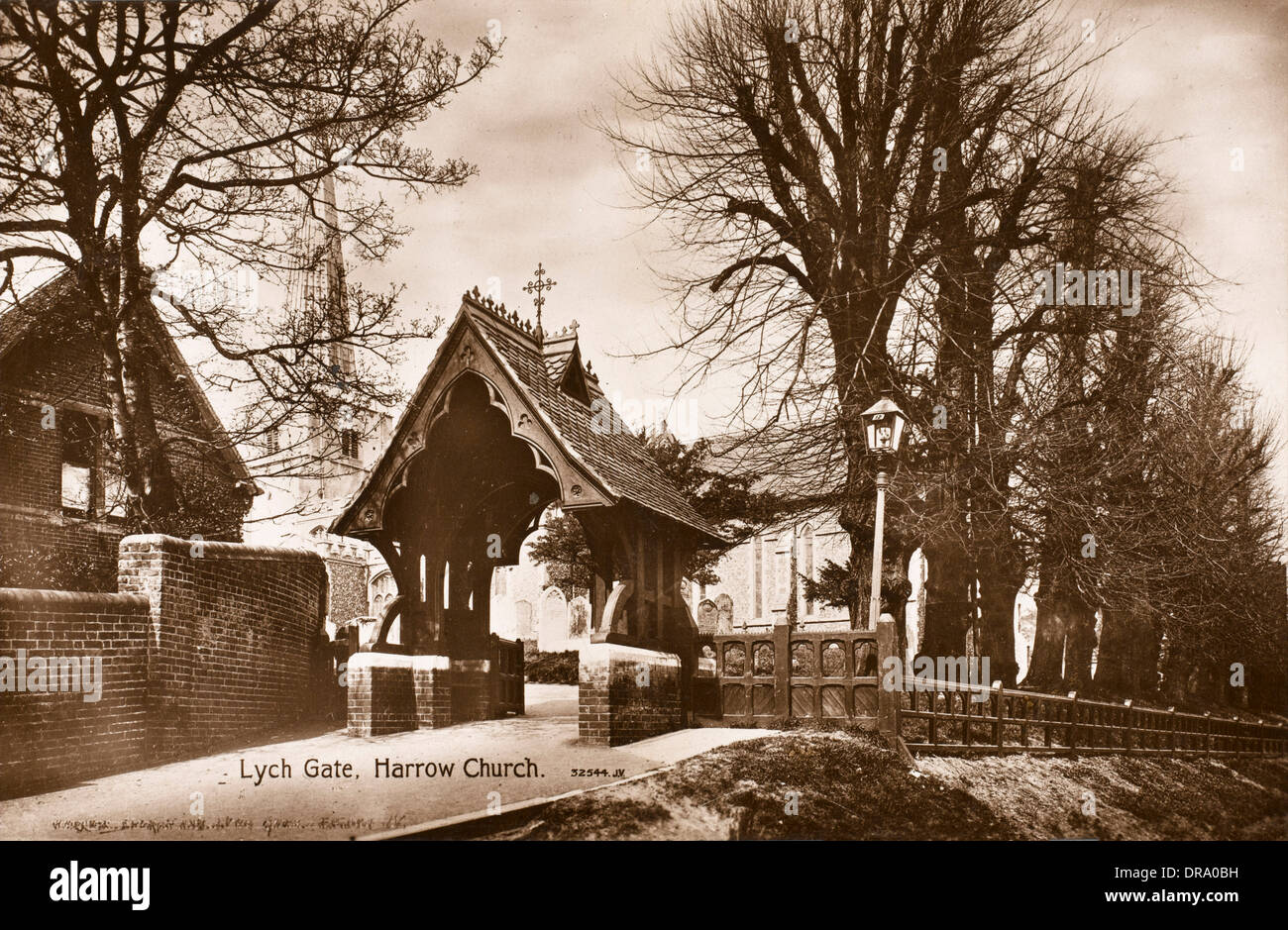 Lych Gate - Harrow Church Stock Photo