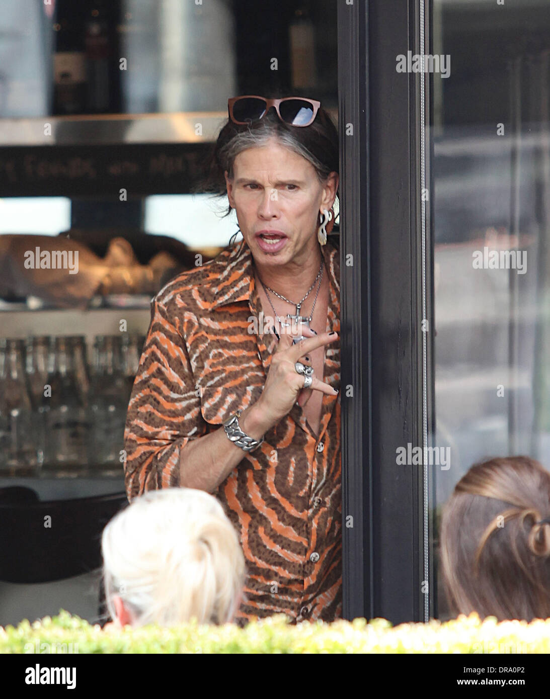 Steven Tyler, lead singer of Aerosmith gets candid with fans and a