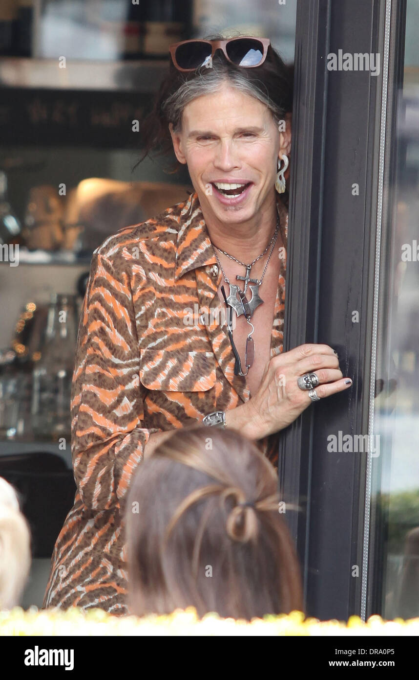 Steven Tyler, lead singer of Aerosmith gets candid with fans and a