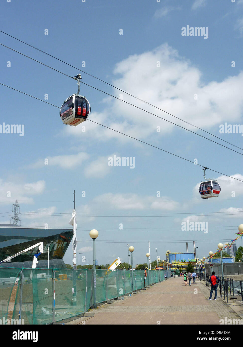The opening day of the Emirates Air Line, a cable car crossing above ...