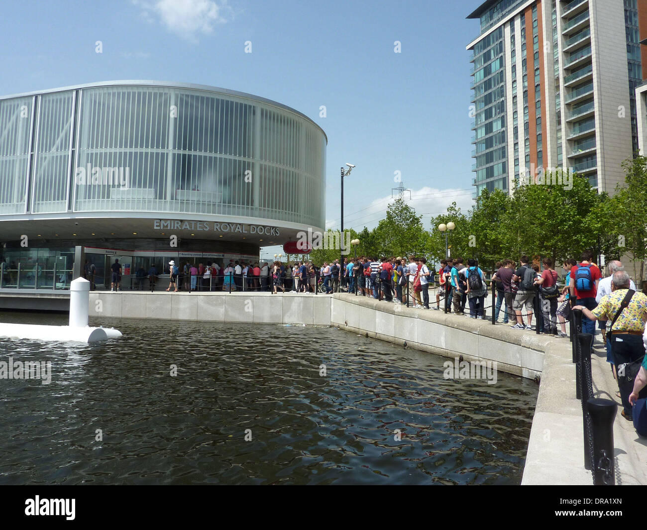 The opening day of the Emirates Air Line, a cable car crossing above ...