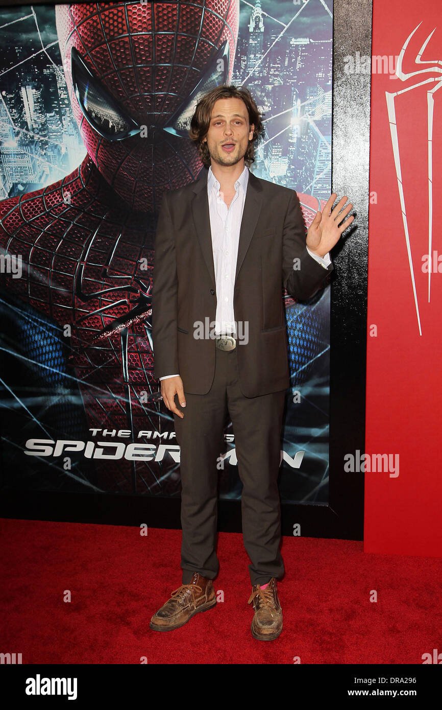 Matthew Gray Gubler Los Angeles premiere of 'The Amazing Spider-Man' held  at the Regency Village Theatre - Arrivals Los Angeles, California -   Stock Photo - Alamy