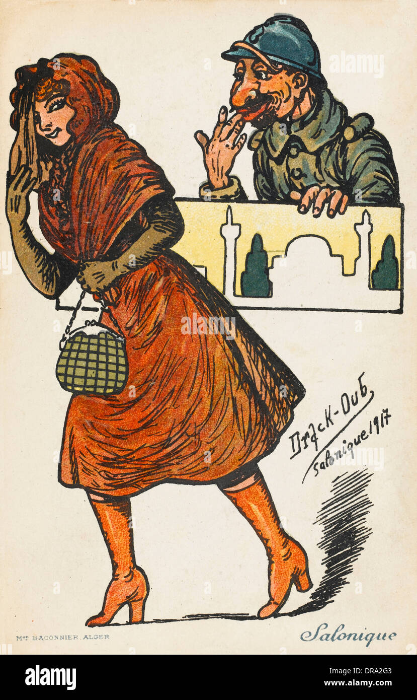 Greek AntiTurkish Propaganda Postcard (1 of 2 Stock Photo 65989731